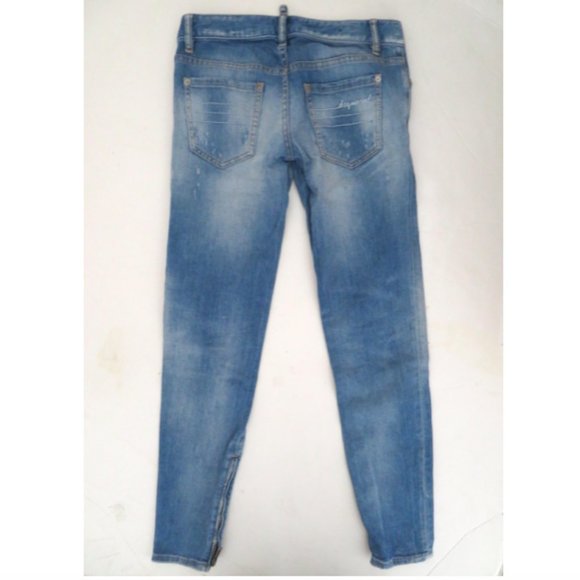 DSQUARED distressed jeans sz 40 ankle zips - Picture 7 of 8